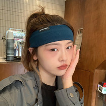 Japanese Rosex Korean knitted simple hair band female temperament fashion Joker white headdress Joker elastic hair band