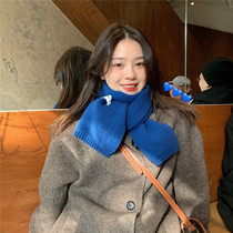 Day Department Rosex Korean version ins Warmth Pure color scarf Femininity 100 Hitch Winter 100 Lap Fashion Knit Scarf