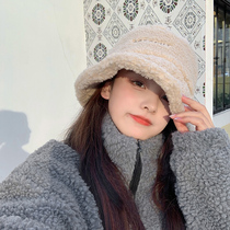 Japan Rosex autumn and winter tide Joker fishermans hat face small temperament warm fashion lamb plush basin hat children