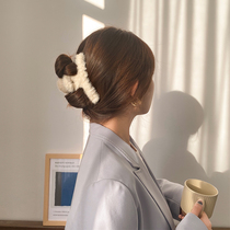 Day Department Rosex Temperament Rear Brain Spoon Clips Head Accessories Fashion 100 Hitch Plush Grip Clip Female Large Shark Clip Hair Accessories