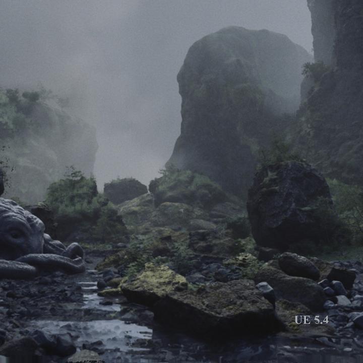 Ue5.3-5.4-5.5 Realistic Nordic Iceland Canyon Stone Stream Icelandic Canyon V1.1