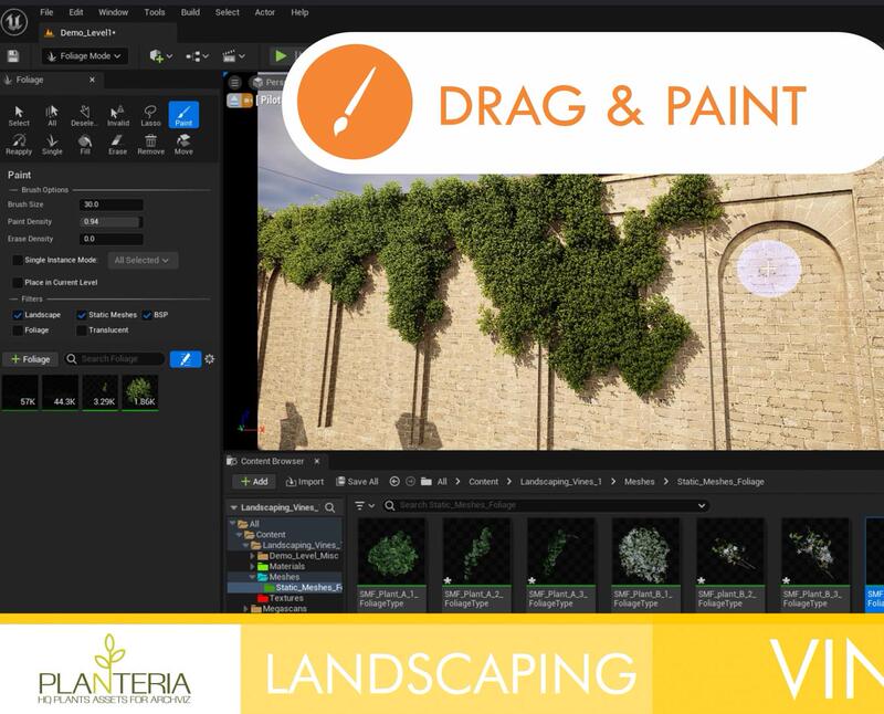 Ue5.1 Can Draw Vines, Morning Glory Vines, Grape Vines, White Flower Vines, and Landscaping Vines 1