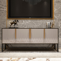 Light Extravagant American TV Cabinet Tea Table Composition Living Room Ground Cabinet Villa Solid Wood Designer Harbor Modern TV Cabinet