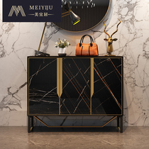 American Light Lavish Shoe Cabinet Entrance Partition Cabinet Designer Door Hall Villa Solid Wood Harbor Style Rear Modern Genguan Shoe Cabinet