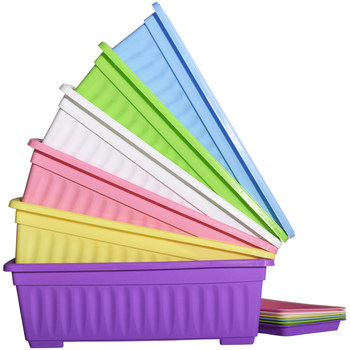 Rectangular Plastic Vegetable Growing Pots for Balcony and Indoor Use, Large and Thickened, Suitable for Home Gardening and Courtyard Flower Cultivation