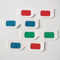Paper red and blue 3D glasses red blue green paper glasses 3D stereoscopic glasses disposable decoding glasses