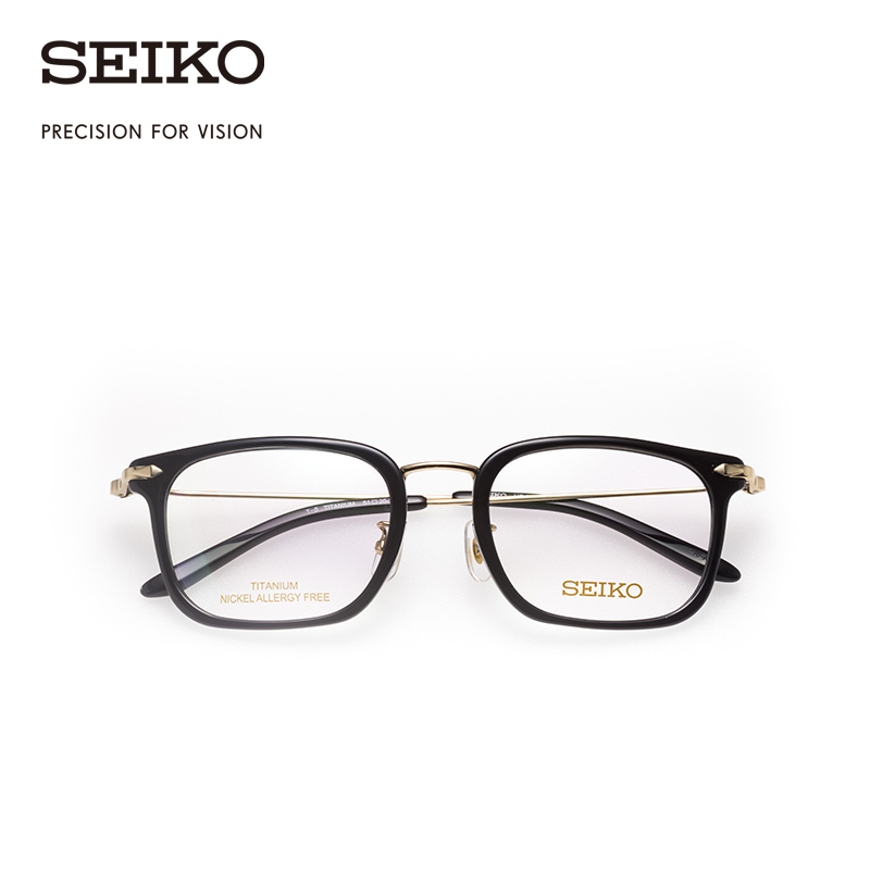 SEIKO Fine Work Glasses Business Series Neutral Full Frame Comfort Plate Metal Mixed Glasses Frame HC3017