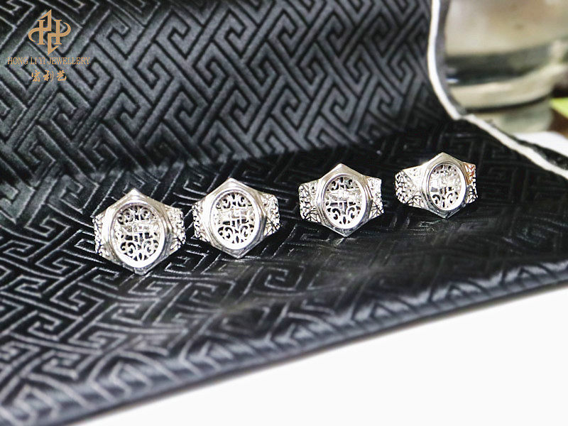 Bague HONGLIYIJEWELRY    en Argenterie - Ref 3086740 Image 33