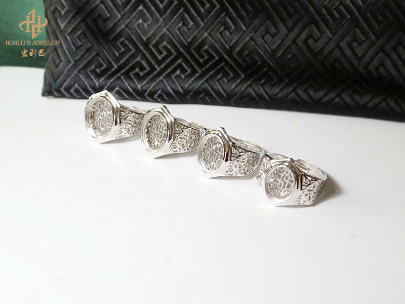 Bague HONGLIYIJEWELRY    en Argenterie - Ref 3086740 Image 34