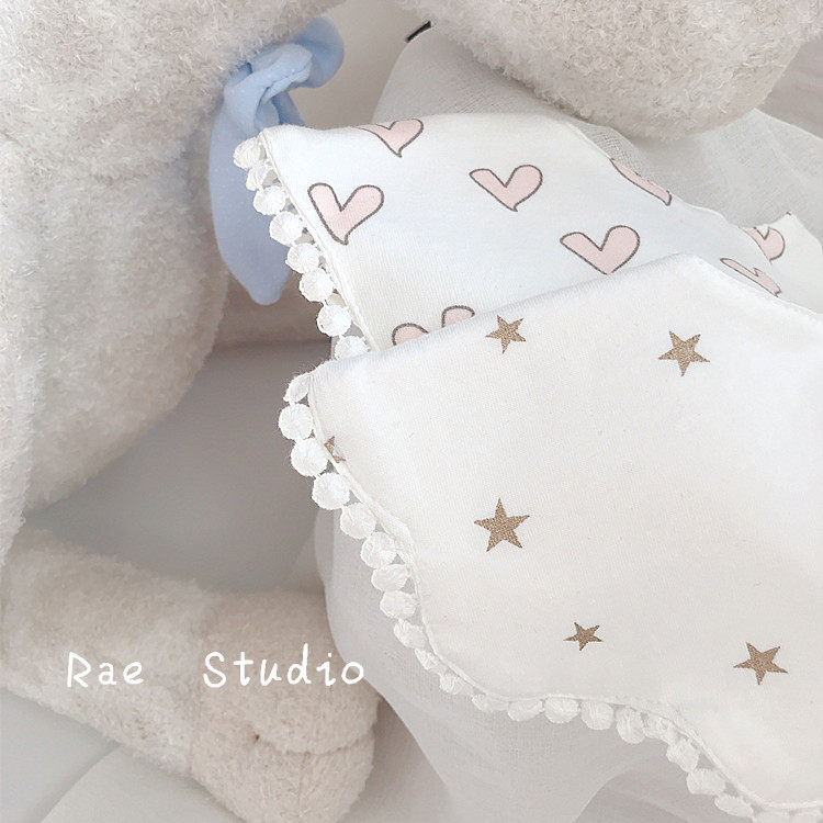 Rae Studio pure cotton thin section newborns cute cute cute with a scarf two pieces