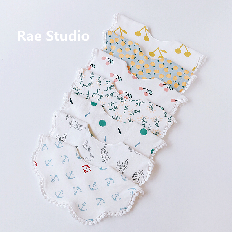 Rae Studio Two-piece newborn 360 degree bib cotton saliva towel false collar