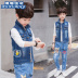 Quần áo 8 bé trai mùa thu 5 áo vest denim 2018 mới 9-15 tuổi Phiên bản Hàn Quốc của bé trai 12 chiếc áo khoác trẻ em nước ngoài thủy triều lớn shop thời trang trẻ em Áo ghi lê