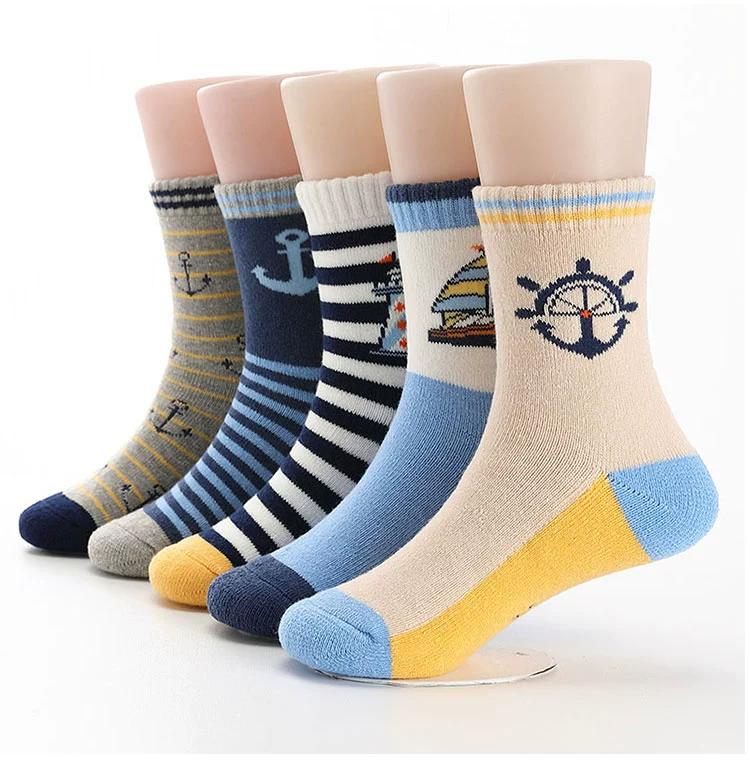 Vớ trẻ em mùa đông dày cộng với nhung ấm áp cho bé trai và bé gái cotton mùa thu và mùa đông dày cotton mùa đông quần tất len có bàn
