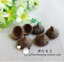 Oak oak shell wool felt hand for poke-poked Ledy handmade material bag natural wild oak cap