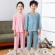 Children's pajamas modal thin long-sleeved suit boys and girls home clothes spring and summer baby air-conditioning clothes boys