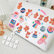 Student ins waterproof non-label stickers Net red notebook computer Hand Book cute girl cartoon phone case painting