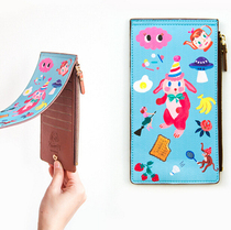 Special deal with ins Wind ladies multi-function large capacity Korean long card set cartoon wallet card holder