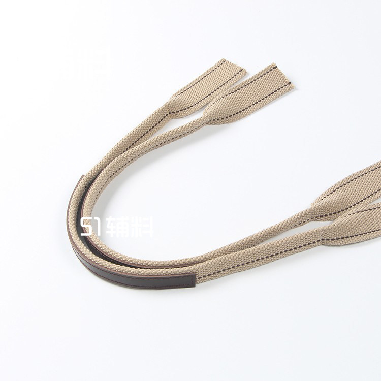 56cm khaki-dyed ribbon head-layer cowhide leather imported canvas one-shoulder hand-made diy bag strap accessories