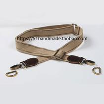 Card its color webbing 3cm wide genuine leather head imported canvas with inclined satchel bag with school bag with DIY bag accessories accessories