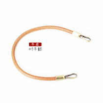 Original 8mm coarse handmade round cow leather rope metal hanging buckle bag with lifting wrist carrying strap DIY bag accessories 51 accessories