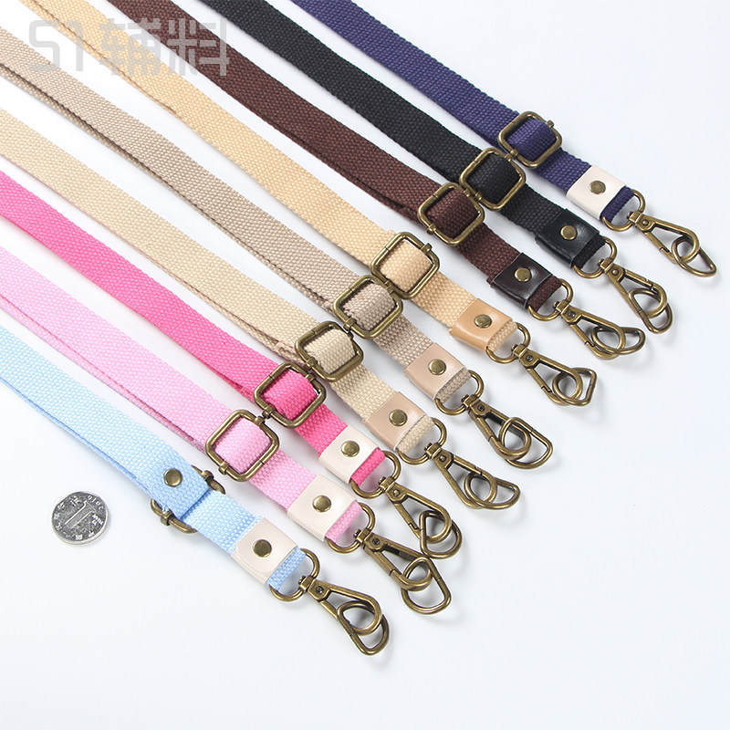 Cotton webbing adjustable bag with female inclined satchel bag with single shoulder strap DIY control bag accessories 51 accessories