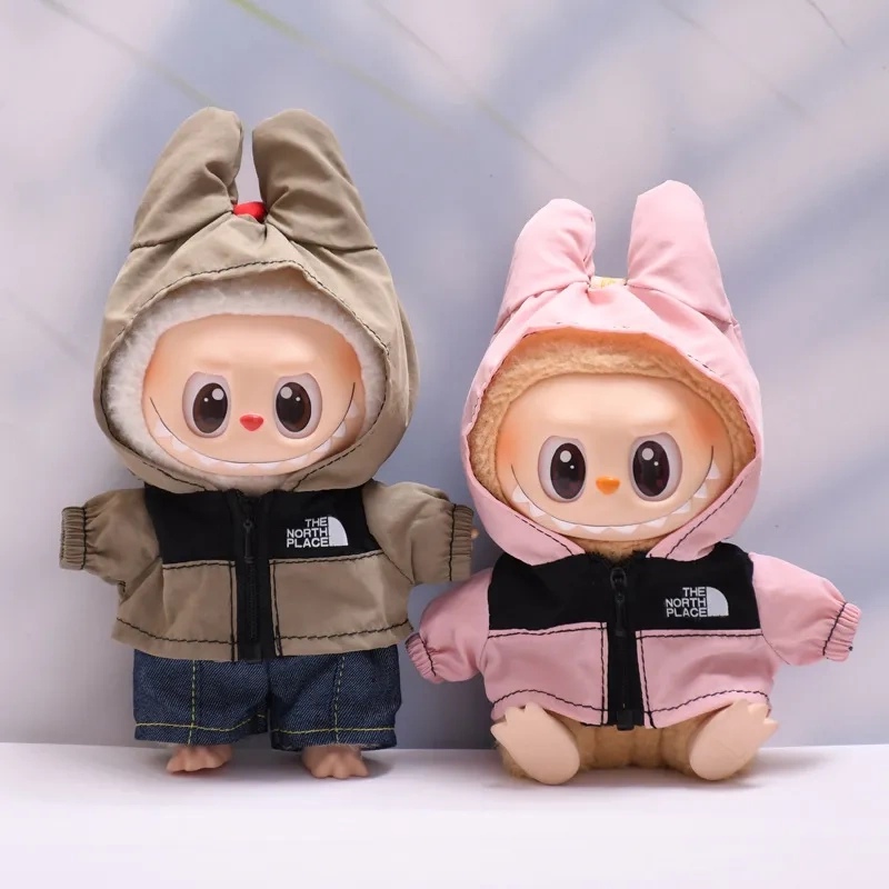Only the Clothes】First, Second, and Third Generation Labubu Zipper Jacket Set Labubu New Year Doll Clothes