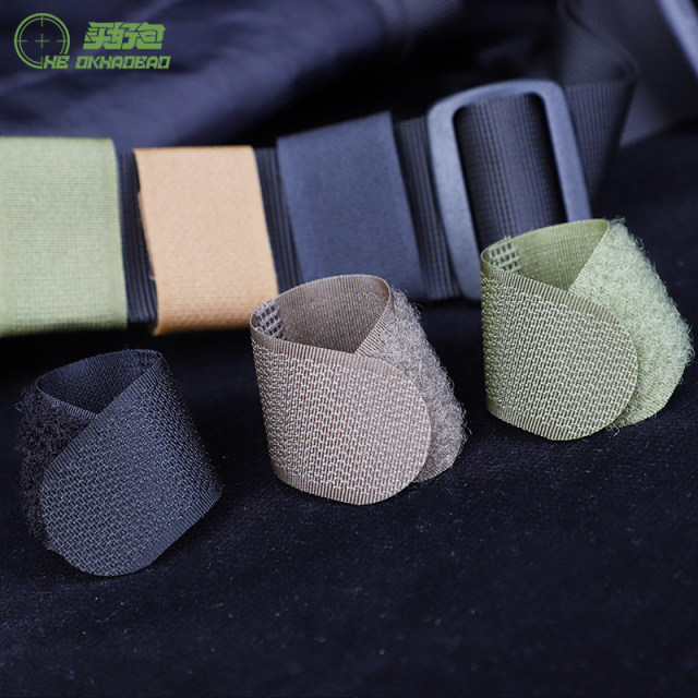 ຊື້ຖົງທີ່ດີ elastic buckle webbing storage ring buckle nylon Velcro strap elastic ring