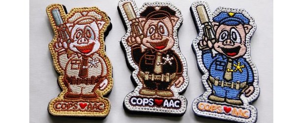 Velcro Thêu Chương Nhãn dán băng tay Nhãn dính Officer Nhân viên cảnh sát Được sản xuất bởi người chơi tự nhiên miếng dán logo quần áo	