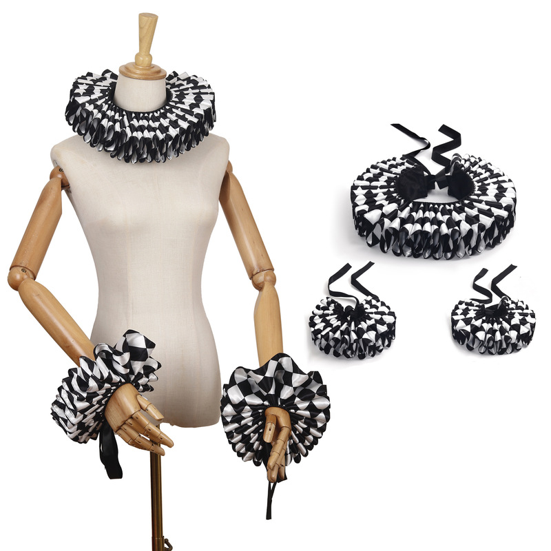 Amazon Heavy Industries Ruff Collar Set Halloween Unisex Neckband Bracelet Fake Collar Carnival Party Props Amazon Heavy Industries Ruff Collar Set Halloween Unisex Neckband Bracelet Fake Collar Carnival Party Props