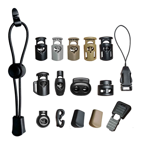 Пластиковая пружинная пряжка шнурки, веревочный хвостовой зажим, глаза с пряжкой глаз ленивый человек.