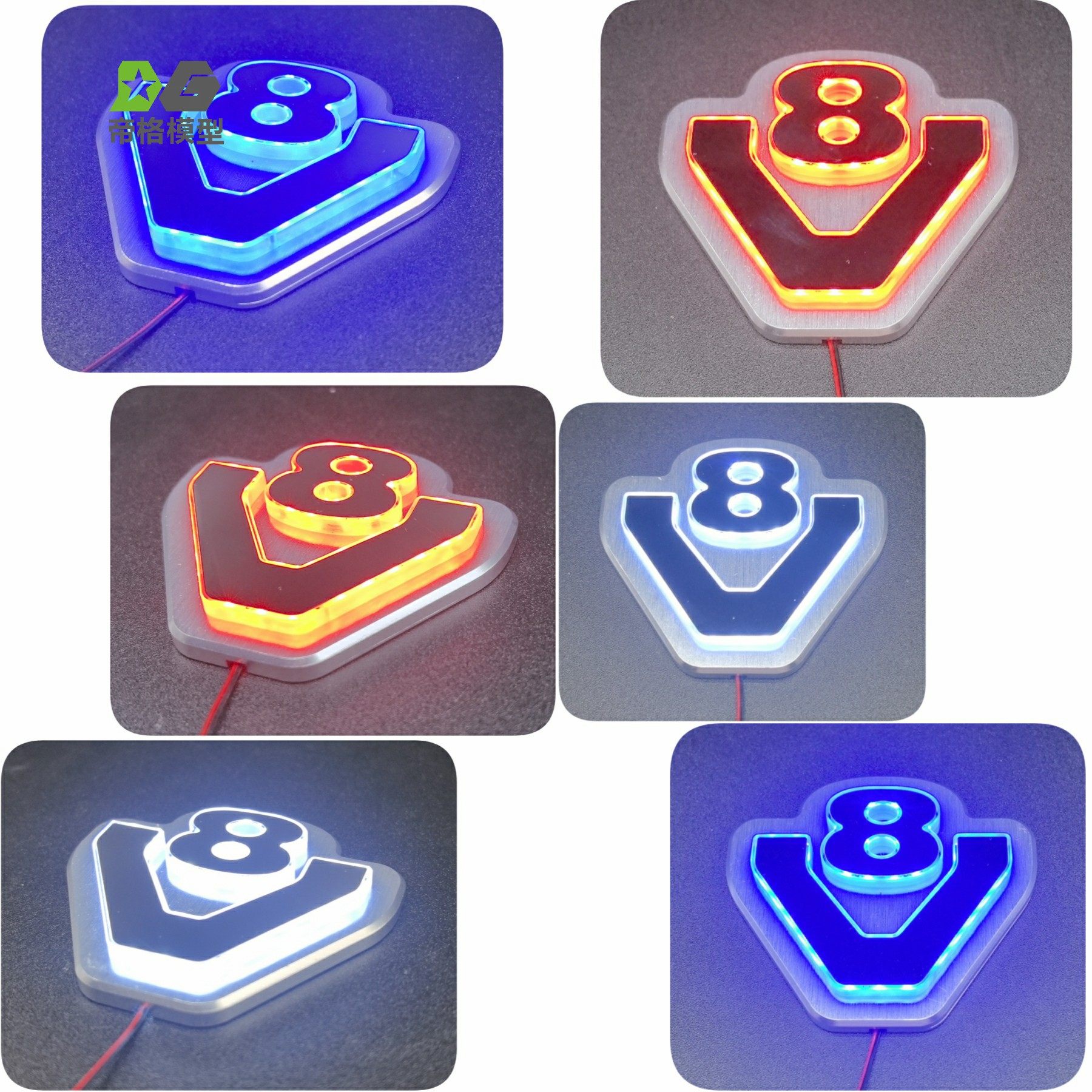 DGModel Traktor für Tamiya 1/14 V8 Auto Emblem 56371 770S für MAN Hintergrund Wand Licht Box – Detail 2