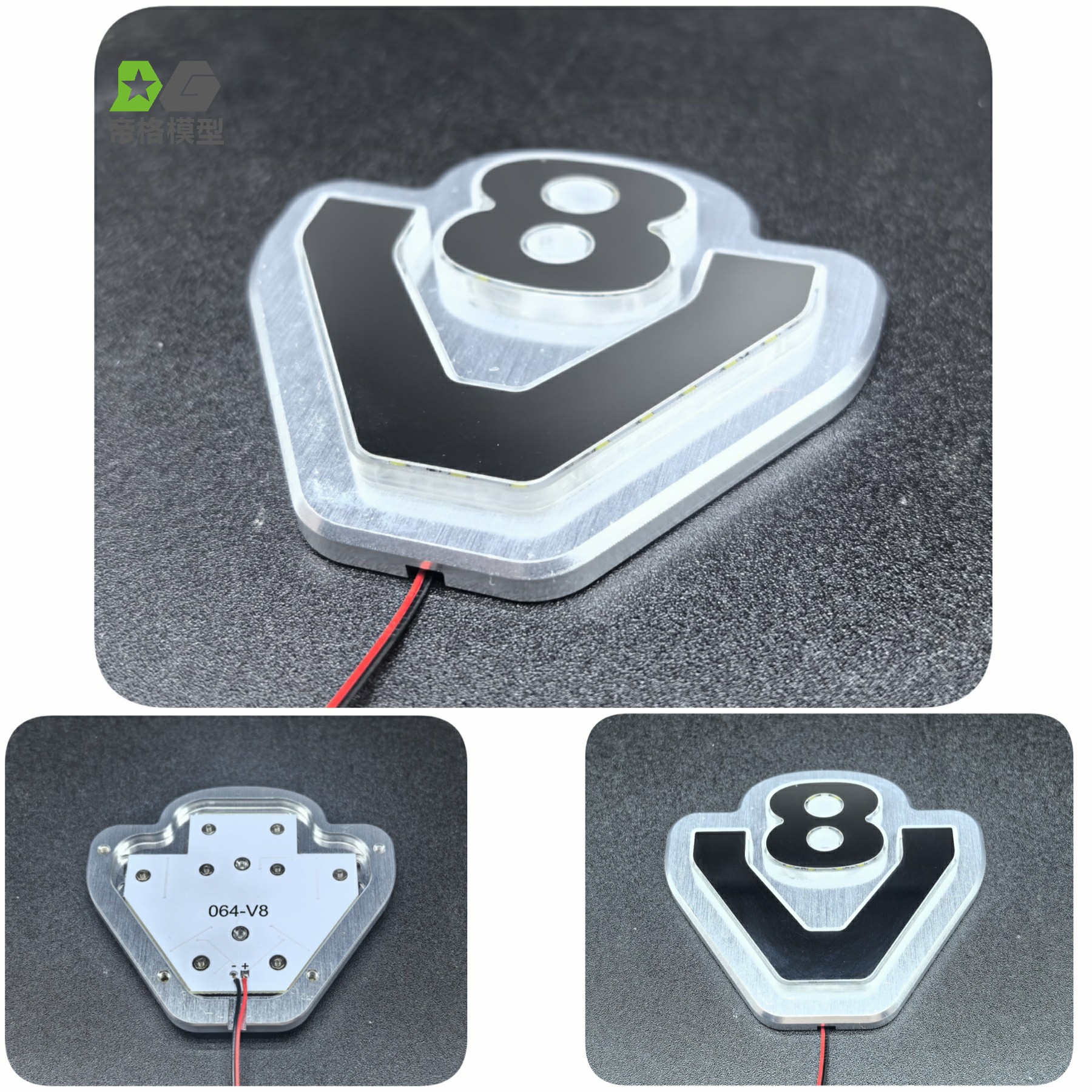 DGModel Traktor für Tamiya 1/14 V8 Auto Emblem 56371 770S für MAN Hintergrund Wand Licht Box – Detail 3