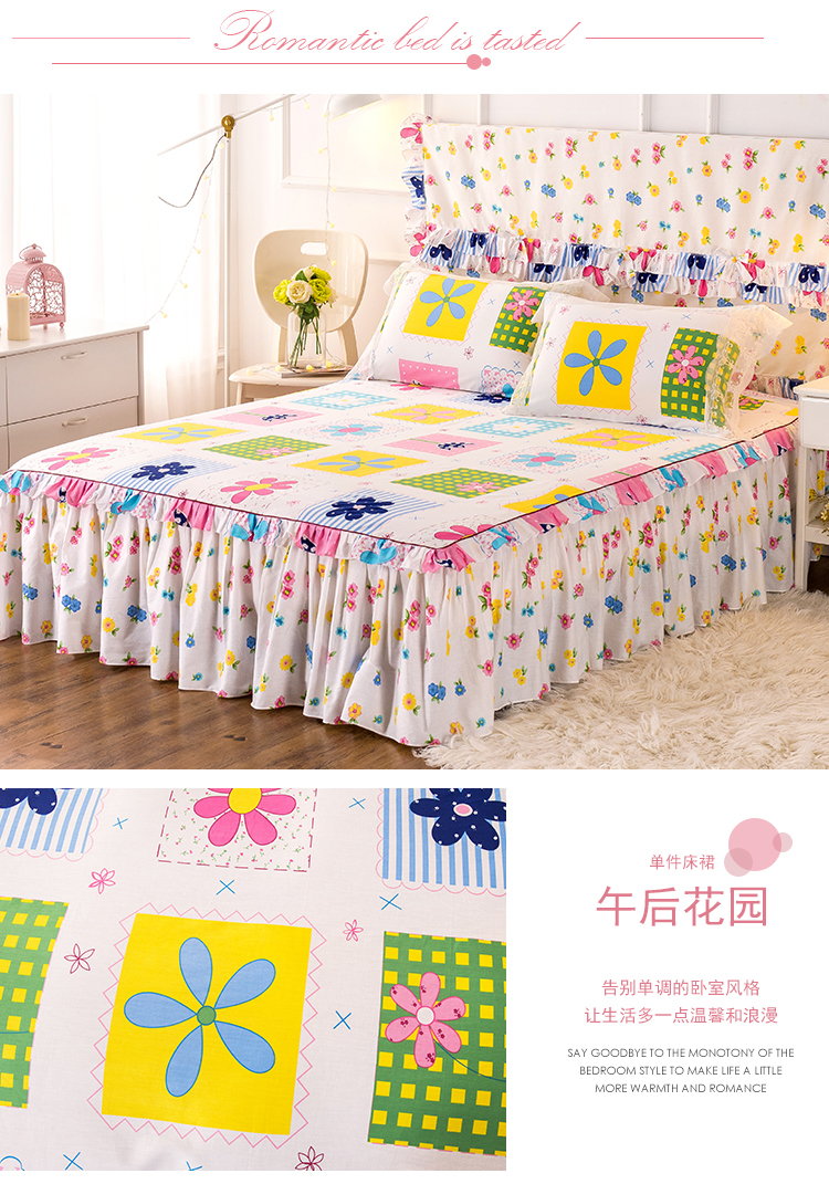 Non-slip giường váy mảnh duy nhất cotton đôi ren trải giường cotton Simmons bảo vệ bìa Hàn Quốc công chúa tấm ga trải giường