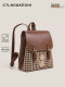 Ctlnokegin Original Design Cat Plaid Backpack Girls' School Bag 2026 New Travel Lightweight Backpack