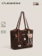 Ctlnokegin Leopard Print Tote Bag 2026 New Model Super Popular Large Capacity Class Commute Niche Shoulder Underarm Bag