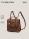 CtlnoKegin Retro College Style Backpack Women's 2026 Spring and Summer New Temperament Casual Commuting Small Backpack