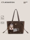 Ctlnokegin Light Retro Tote Bag for Women 2026 Super Popular Large Capacity Class Commuting Mother-Daughter Bag Shoulder Bag