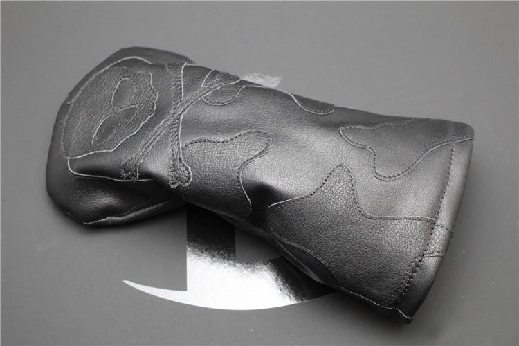 Korea Imports Baron Genuine Leather Golf No. 1 Wooden Pole Headgear Personality Skull Black Ball Club Upscale