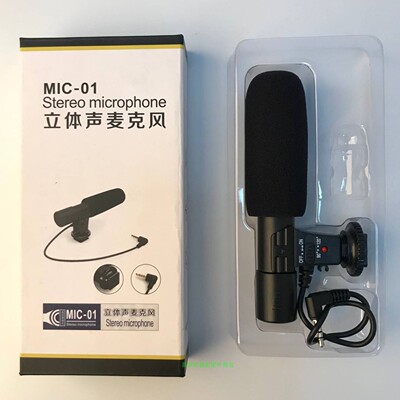 Бесплатная доставка MIC-01 однообъективная камера DV стереомикрофон камера профессиональный микрофон для записи новостей интервью