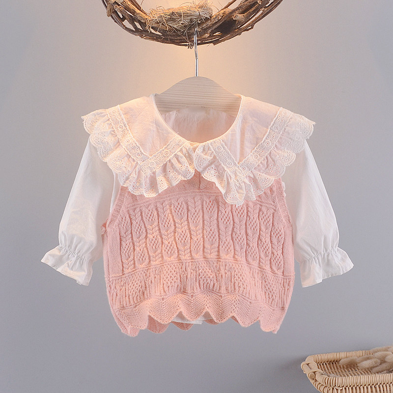 Female baby spring clothing two sets of babies 1-2-4 years 3 girls Machia children's pure cotton foreign spring autumn season suit tide