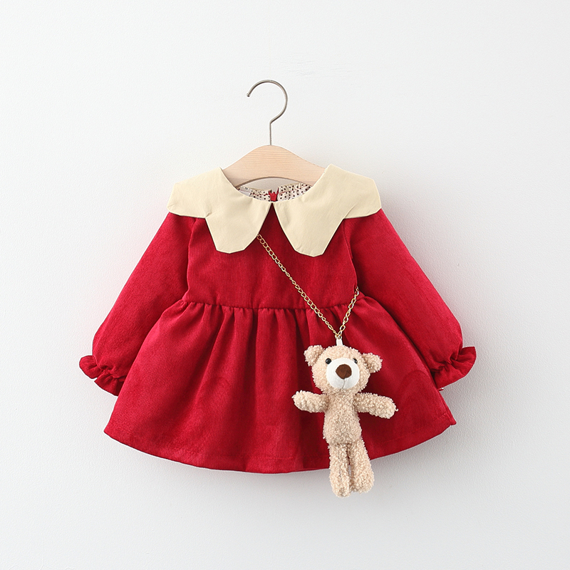 2022 autumn dress new girls' Western style female baby Korean skirt baby 01-2-3 years old princess skirt tide