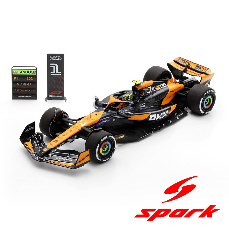 Spark 1:43 Mclaren F1 Mcl38 Norris 2024 Miami Grand Prix Champion