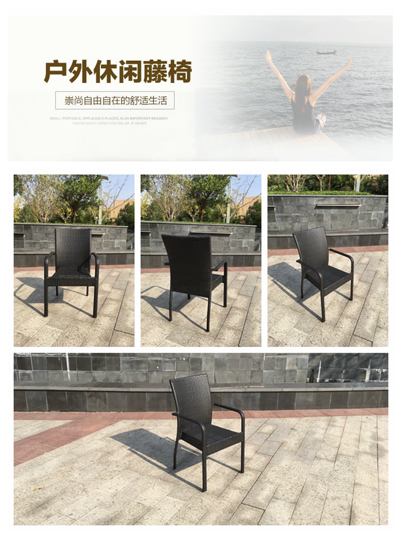 44 bàn mây và ghế ba mảnh kết hợp ban công vườn đồ gỗ ngoài trời quán cà phê khách sạn giải trí bàn ăn và ghế ghế sắt cafe ngoài trời