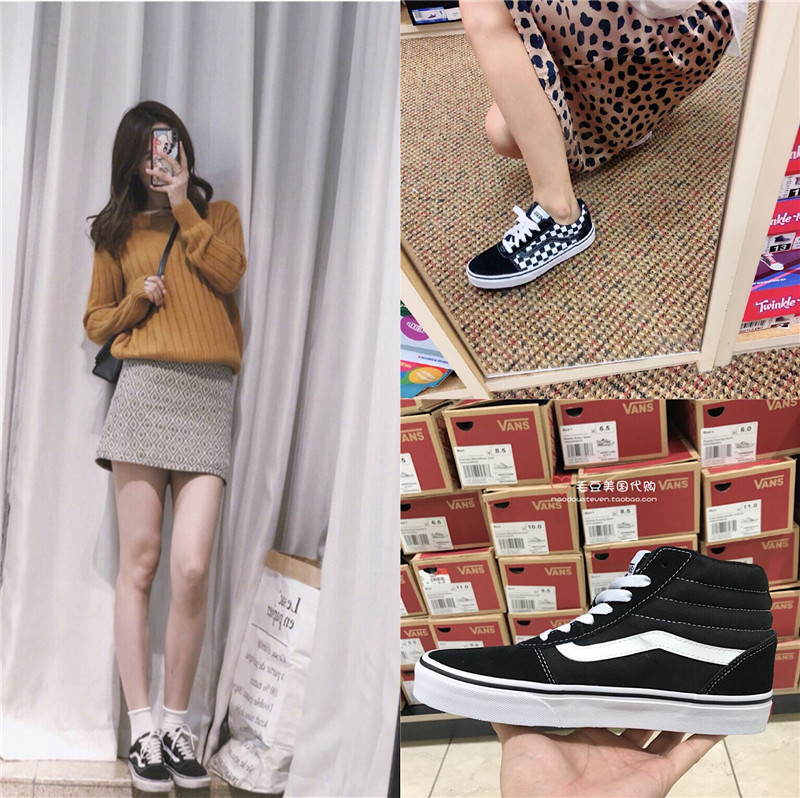 Edamame American VANS van Sward big boy high suede canvas shoes direct mail