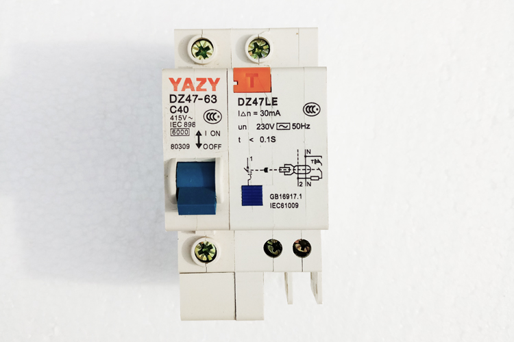 YAZY earth leakage switch DZ47LE1P40A air switch with earth leakage protector empty open circuit breaker C63