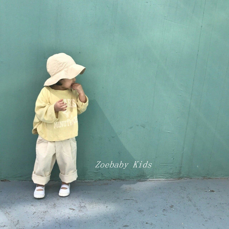 Zoebaby Korean children's clothing men and women baby soft ins small net red long-sleeved T-shirt spring and autumn