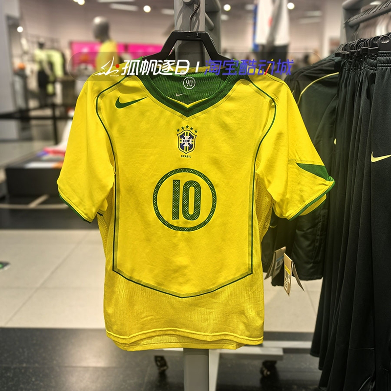 Nike Ronaldinho Replica Jersey Brazilian Football Short-Sleeved T-Shirt If2941-731 Nike Ronaldinho Replica Jersey Brazilian Football Short-Sleeved T-Shirt If2941-731