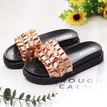 2022 Summer New Cool Slippers women with indoor home use flat bottom light outside wearing casual non-slip butterfly knot