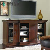Export French neoclassical TV cabinet solid wood retro European living room American country pure solid wood furniture customization