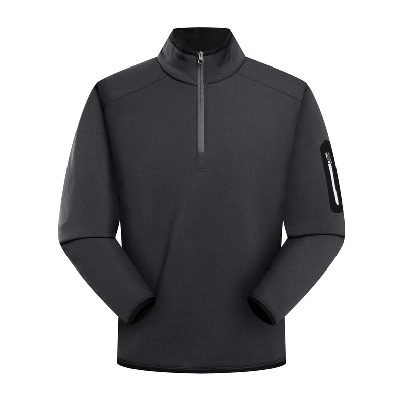 Hwul Huaiwei Autumn and Winter 1/2 Zip Warm Men's Polartec Power Stretch Long Sleeve Fleece Shirt